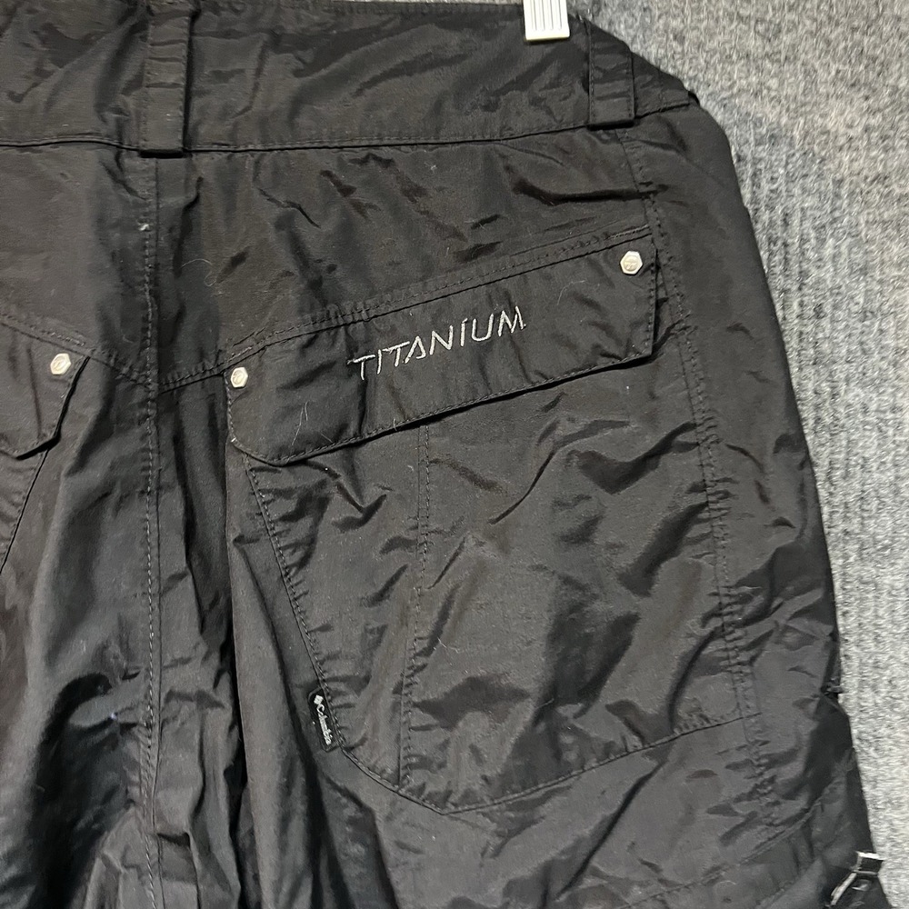 Columbia Titanium Snow Pants Mens Small Black Insulated Waterproof Omni-Tech - Picture 9 of 11
